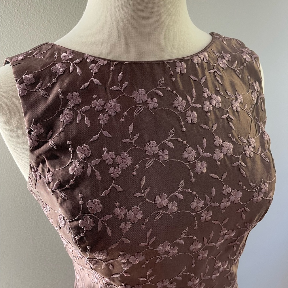 SCOTT McCLINTOCK |  WINE EMBROIDERED DRESS